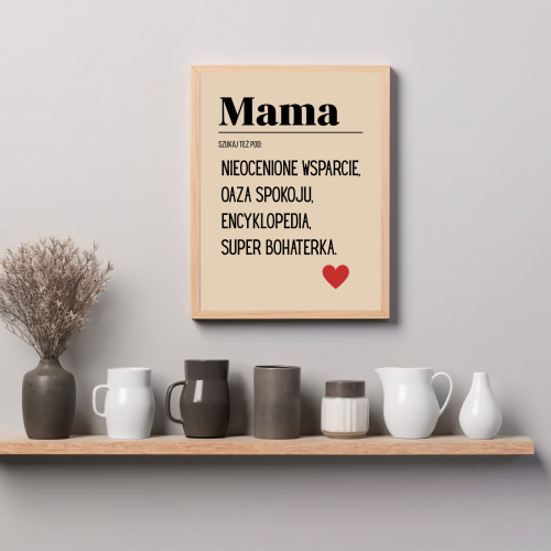 Plakat na Dzień Mamy, który wywołuje wzruszenie – stylowa dekoracja pełna ciepła