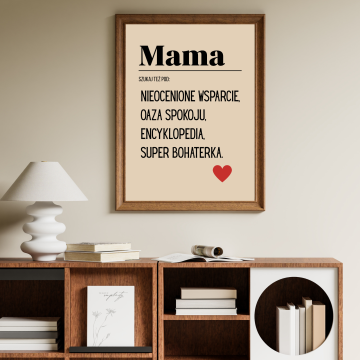 Nowoczesny plakat ścienny na Dzień Mamy – designerska dekoracja, która odmienia wnętrze i przyciąga uwagę