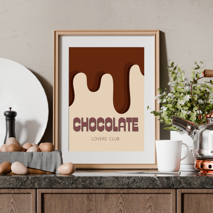 Odmień swoją jadalnię – wybierz ten kulinarny plakat z czekoladą, który doda Twojemu wnętrzu ciepła i stylu