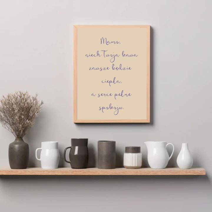 Zaskocz mamę w Dzień Mamy, wybierz wzruszający plakat typograficzny 20x30 cm z życzeniami na prezent