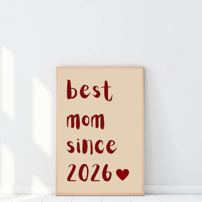 Personalizowany plakat na prezent dla mamy z napisem Best Mom
