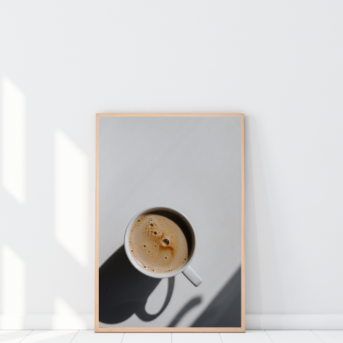 Kawowy plakat do kuchni dla miłośników kawy - autorska dekoracja do wnętrza