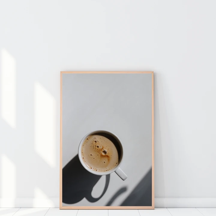 Kawowy plakat do kuchni dla miłośników kawy - autorska dekoracja do wnętrza