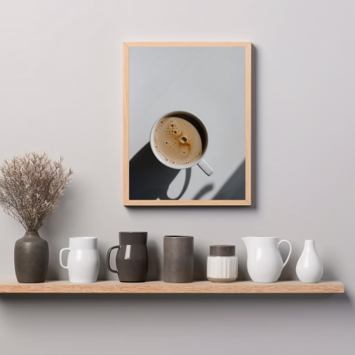 Oryginalny plakat z kawą - dekoracja ścienna do kącika kawowego lub na ścianę do kuchni