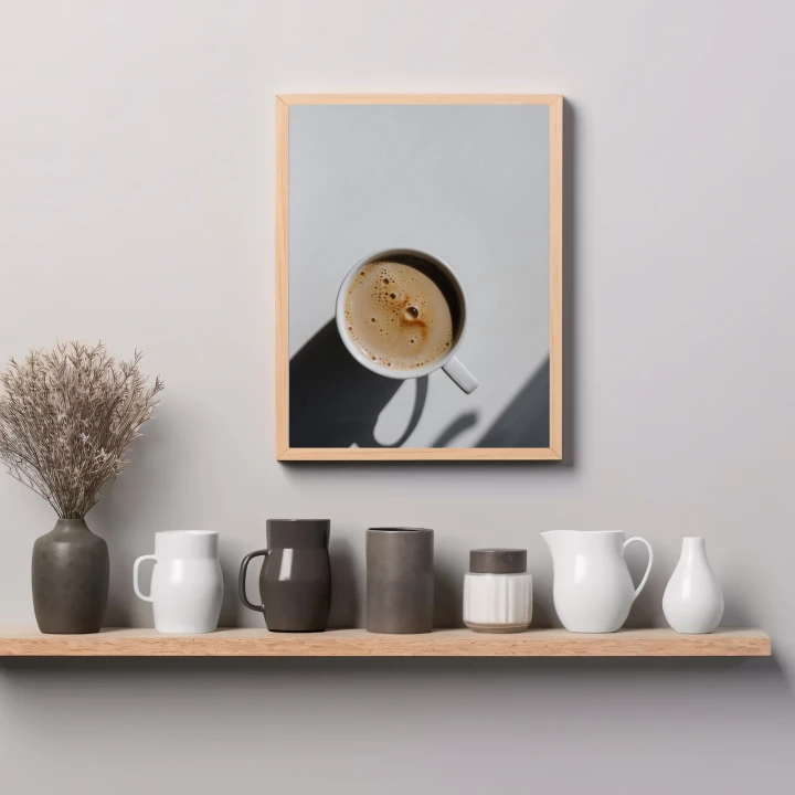 Oryginalny plakat z kawą - dekoracja ścienna do kącika kawowego lub na ścianę do kuchni