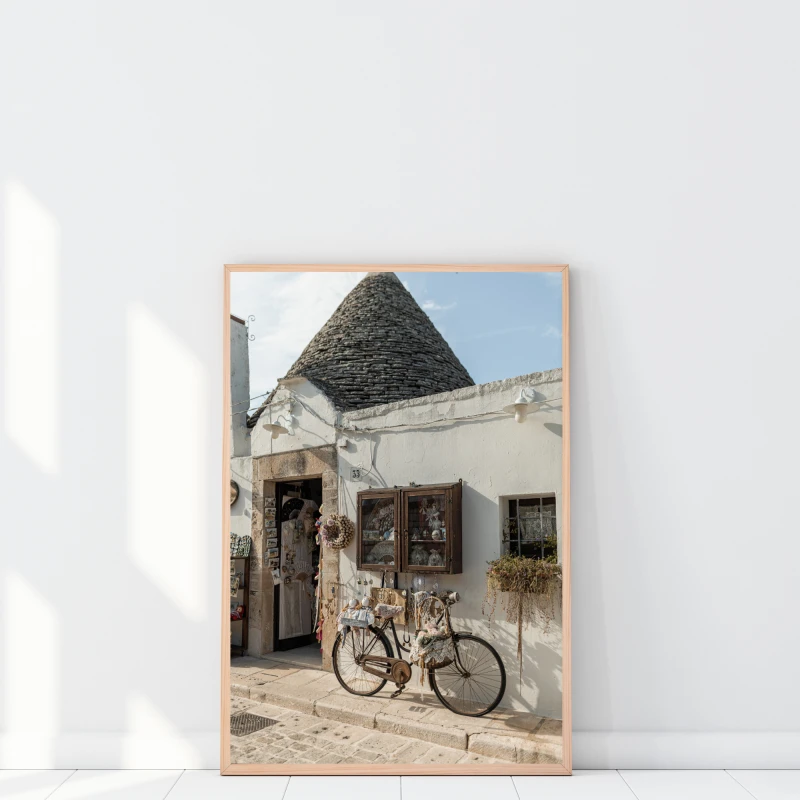 Oryginalna scienna dekoracja z Wloch i popularnego Alberobello