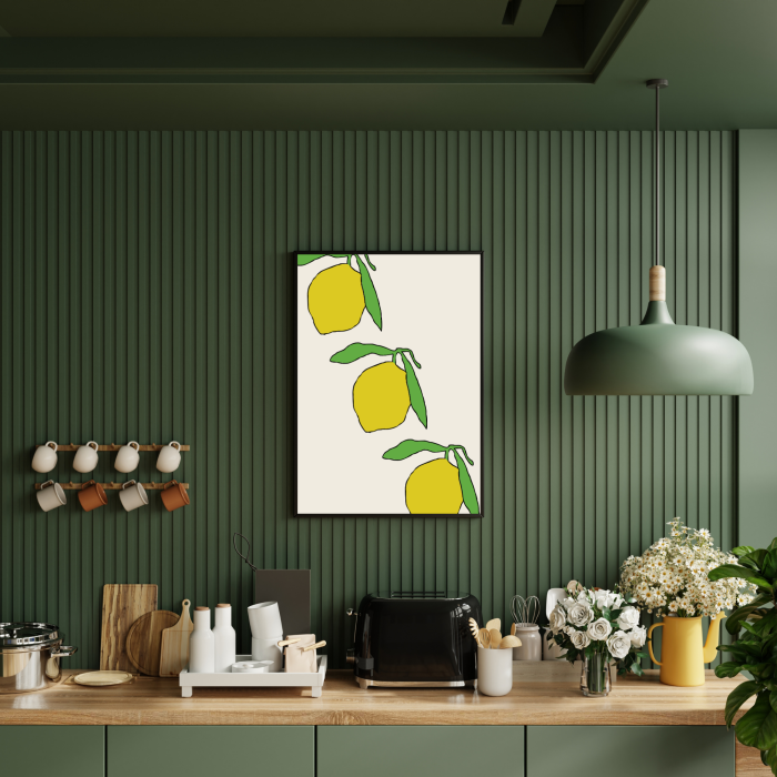 Cytrynowa lemoniada plakat na lato do kuchni lub jadalni