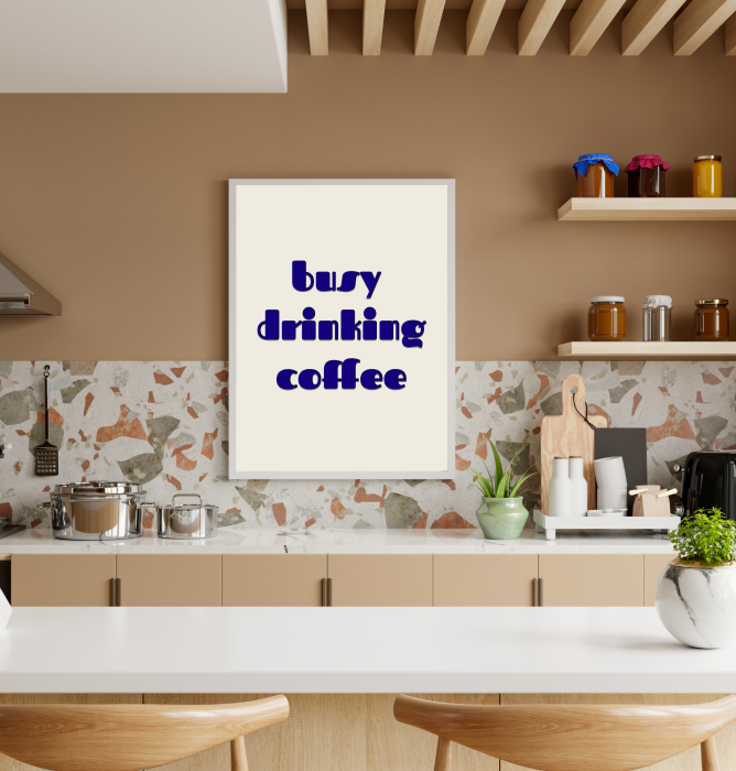 Modna ozdoba sciany dla osob kochajacych kawe i nowoczesny design