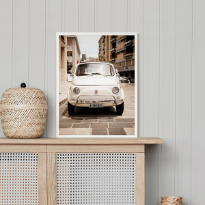 Motoryzacyjny plakat dla fana retro włoskich samochodów na prezent