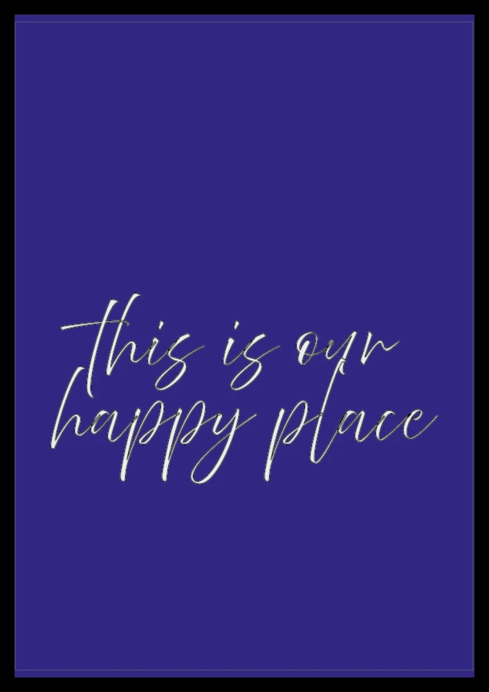 Typograficzny plakat This is our happy place do dekoracji przedpokoju