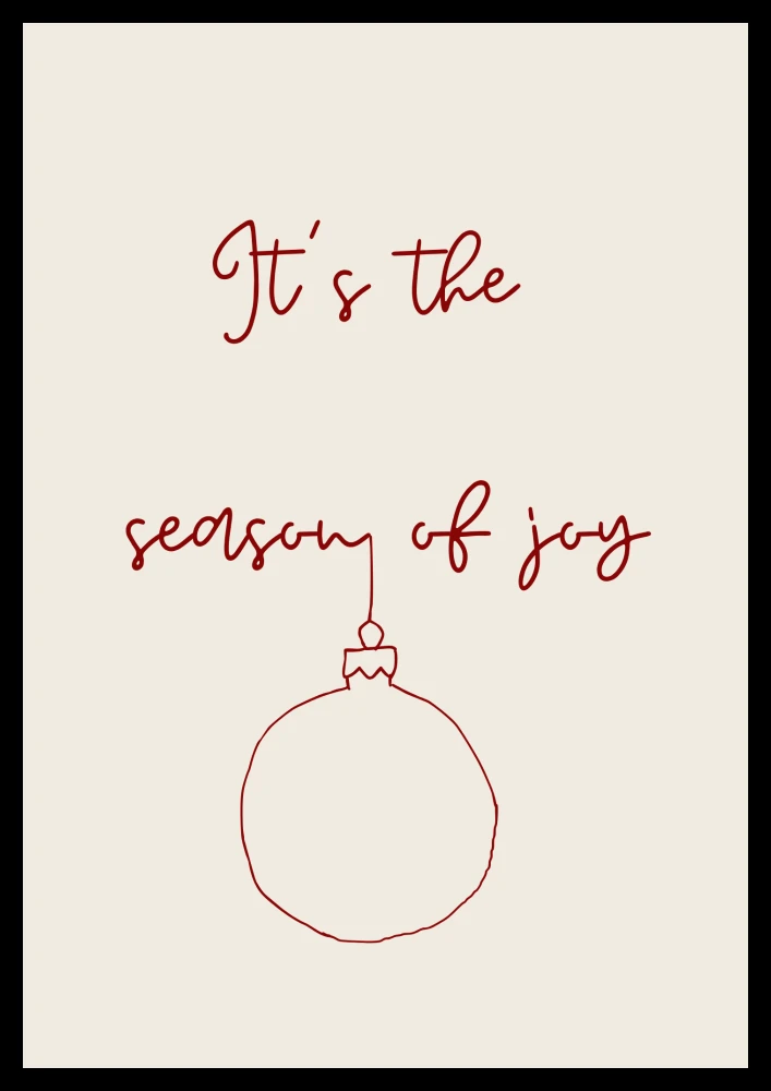 Świąteczny plakat typograficzny Its the season of joy