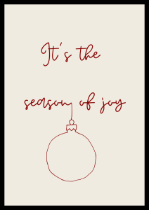 Świąteczny plakat typograficzny Its the season of joy