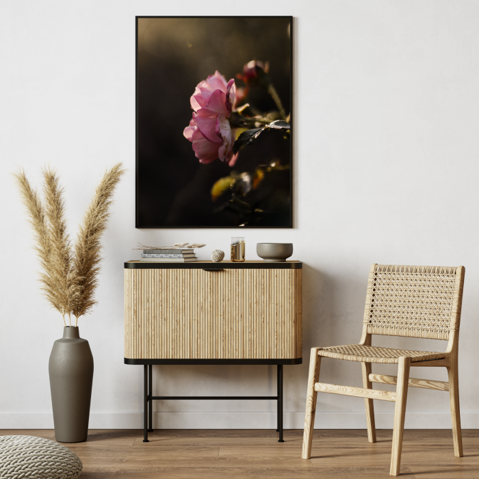 Botaniczny plakat z roza - nowoczesny dodatek do wnetrza