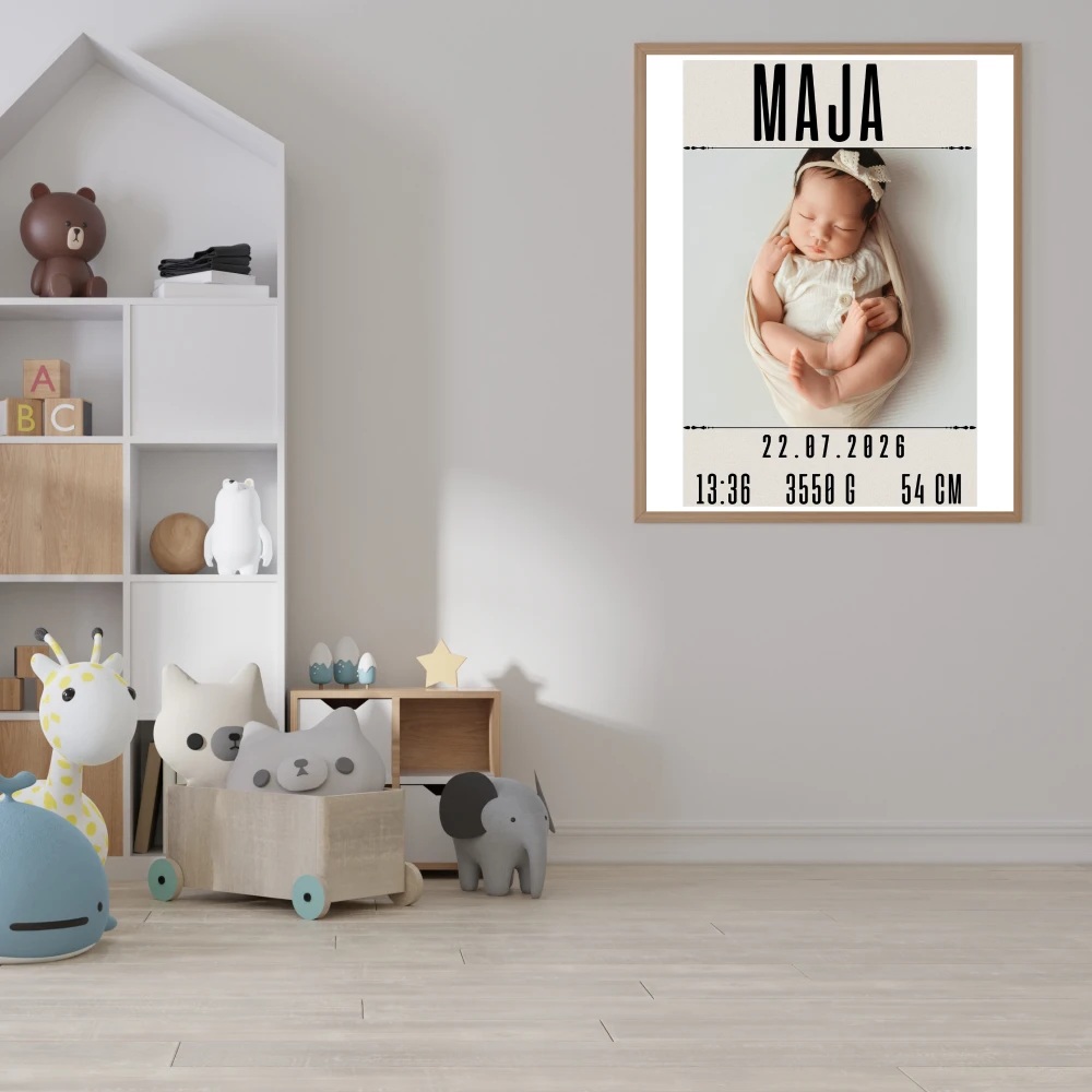 Personalizowany plakat ze zdjęciem dziecka 30x40 cm