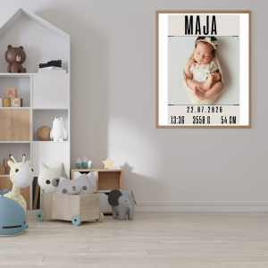 Personalizowany plakat ze zdjęciem dziecka 30x40 cm