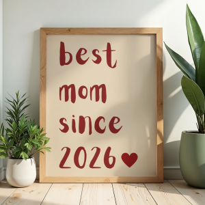Plakat personalizowany na prezent z rokiem lub datą narodzin dziecka