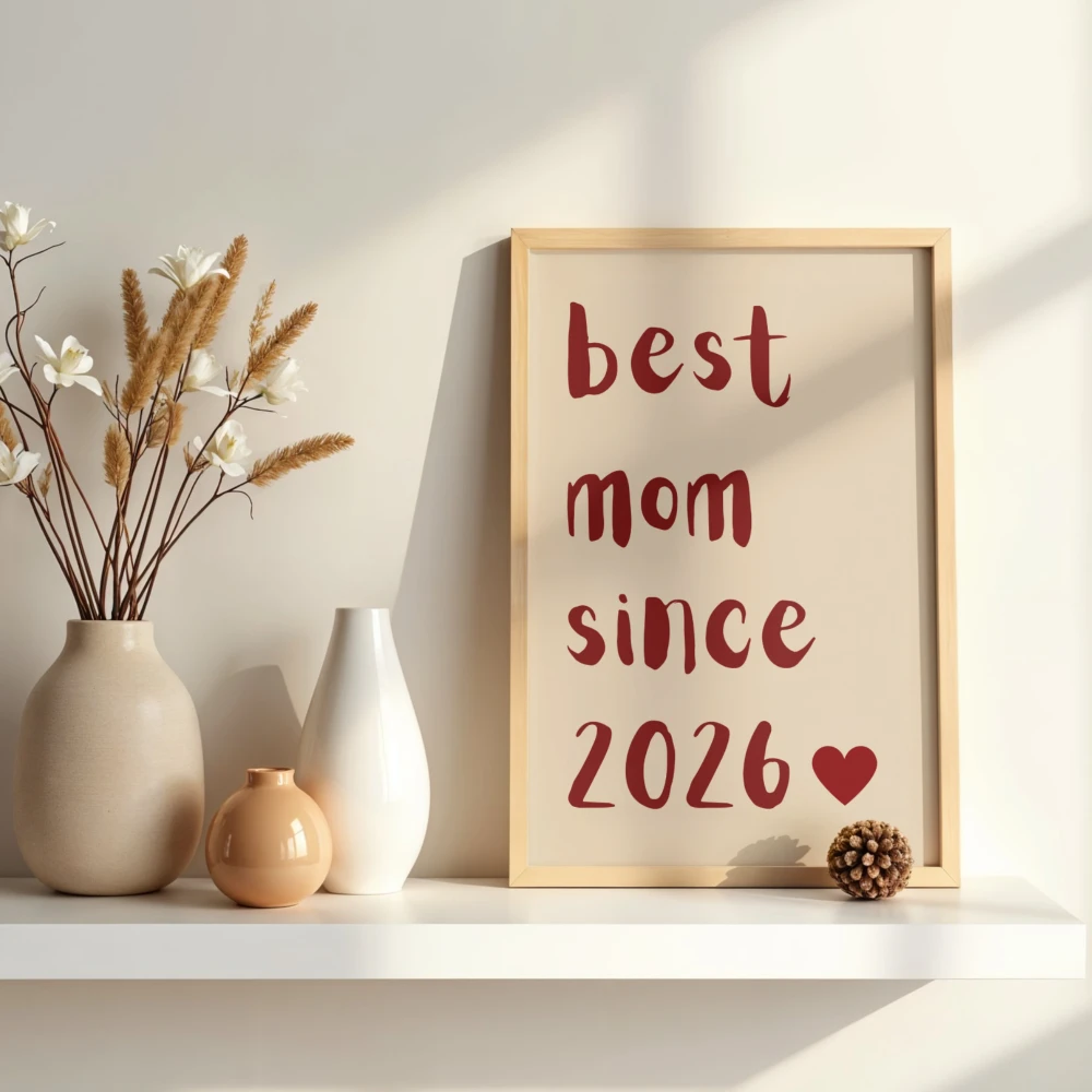 Plakat z datą narodzin dziecka dla świeżo upieczonej mamy - personalizacja