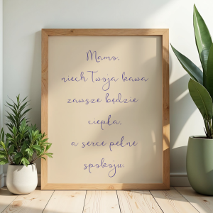 Typograficzny plakat z wzruszającymi życzeniami na urodziny lub dzień matki
