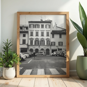 Klimatyczny plakat podróżniczy z Florencji do dekoracji salonu i biura